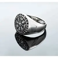 Northern Viking Jewelry Vegvisir ring NVJ-H-SO001-210