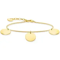 Thomas Sabo with three discs gulfärgad armband A1961-413-39-L19V