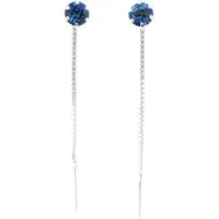 Silver Bar zirkon örkedja blå 4 mm 8294