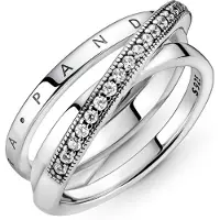 Pandora Crossover Pavé Triple Band ring 199057C01-56