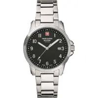 Swiss Alpine Military By Grovana Leader Black Dial Quartz 7011.1137 100M herrklocka svart
