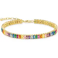 Thomas Sabo Rainbow Heritage Tennis bracelet colourful stones gold armband A2030-996-7-L19V