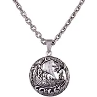 Northern Viking Jewelry Viking Longship silver berlock NVJ-H-RS074