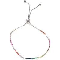 Silver Bar Regnbåge armband flex 6471
