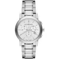 Burberry BU9750 City Chronograph Silverfärgad Urtavla Damklocka