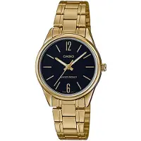 Casio Klocka - - LTP-V005G-1B - Guld - Metall - Kvarts