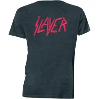 Ginza.se Slayer: Unisex T-Shirt/Distressed Logo (Charcoal Grey) (Small)