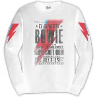 Ginza.se David Bowie: Unisex Long Sleeve T-Shirt/Hammersmith Odeon (White) (Sleeve Print) (Small)