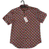 Ginza.se The Rolling Stones: Unisex Casual Shirt/Tongue and Text (Black) (All Over Print) (Medium)