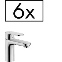 Hansgrohe Vernis Blend 1-grepps handfatblandare 100 med lyft-upp bottenventil projektpaket (6 st.) krom