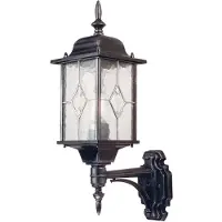 ELSTEAD Vägglampa utomhus WEXFORD WX1, dimbar, Svart, Metall, Lantlig / rustik, Utomhusvägglampa