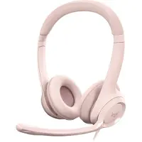 Logitech H390 On-ear headset Sladd Stereo Rosa Brusreducering för mikrofon Headset, Volymkontroll, Mikrofonljudavstängning Datorer