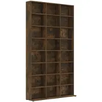 vidaXL CD-hylla rökfärgad ek 102x23x177,5 cm konstruerat trä
