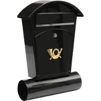 VOREL brevlåda 480x280x80 mm svart (78590)
