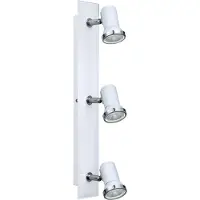 Eglo Tamara 1, Utanpåliggande spotlight, Glödlampan/-lamporna kan inte bytas ut, 3000 K, 240 LM, 220-240 V, Krom, Vit