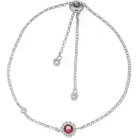 Silver Bar Diana armband röd 7573
