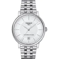 Tissot Carson Automatisk Mekaniskt Urverk Datumvisning Tre Visare Klocka Herrklockor Silver T122.407.11.031.00 Regular Watch Box