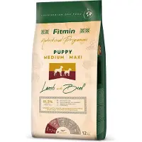 Fitmin Dog Nutritional Programme Medium Maxi Puppy Lamb&amp;Beef 12 kg för valpar av medelstora och stora raser
