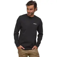 Patagonia M's L/S P-6 Logo Responsibili-Tee Black