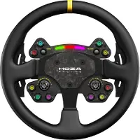 Moza Racing RS V2 ratt, rund - läder (33 cm)
