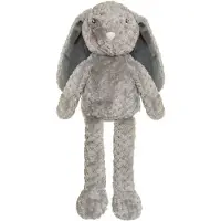 Teddykompaniet Gosedjur - Kaniner Vera - 38 cm - Våffeltyg Grå - - One Size - Gosedjur