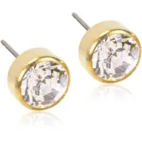 Blomdahl Golden Titanium Crystal Bezel 6 mm