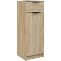vidaXL Badrumsskåp sonoma-ek 32x34x90 cm konstruerat trä