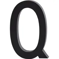 Design Letters Aluminiumbokstav - Q - Svart - - One Size - Aluminiumbokstav