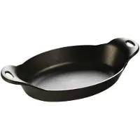 Lodge hosd vrme frbttrad och kryddad gjutjrn 36-ounce oval serveringsrtt 36 ounce svart