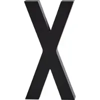 Design Letters Aluminiumbokstav - X - Svart - - One Size - Aluminiumbokstav
