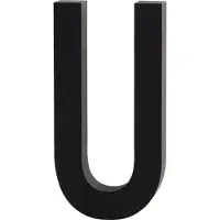 Design Letters Aluminiumbokstav - U - Svart - - One Size - Aluminiumbokstav