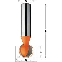 Cmt Spårfräs ; S=8 mm; D=12,7 mm; R=6,35 mm