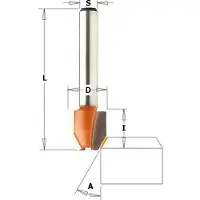 Cmt Fasfräs ; S=6 mm; D=12 mm