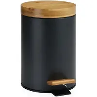 Andrea house Pedalhink Andrea House Svart Matt Metall Bambu 3 L (Ø 17 x 26 cm)