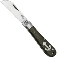 Otter Anchor Knife 171 RML Small Stainless, Smoked Oak, Stainless Anchor, pocket knife