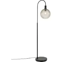 QAZQA Design golvlampa svart med rökglas - Chico