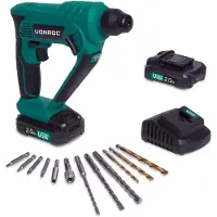 Vonroc Borrhammare 20V - 2.0Ah| Inkl. 2 batterier och snabbladdare