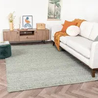 NATURL. Ullmatta | Wise grön hos Volero | 200x300 cm | Natur | Enfärgad | Rektangulär | Plattvävd