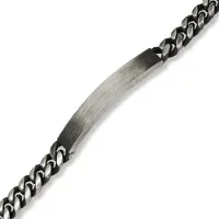 Ace of Spades armband med gravyrplatta 8 mm SSB-8411-8POB/21cm