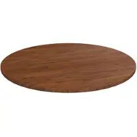 vidaXL Rund bordsskiva mörkbrun Ø80x1,5 cm behandlad massiv ek