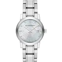 Burberry Ny damklocka The City BU9125 med silverfärgad urtavla och silverfärgad metallrem