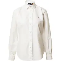 Ralph Lauren för kvinnor. 211891377003 Slim fit oxfordskjorta vit (42), Casual, Bomull, Klassisk, Lång ärm