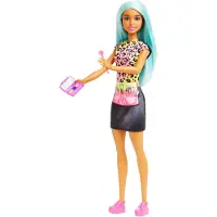 Barbie Makeupartist-docka med turkosfärgat hår och yrkesrelaterade tillbehör, som färgpalett och borste, Modedocka, Honkoppling, 3 År, Pojke/flicka, 290 mm, 120 g