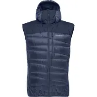 Norrøna - Dunjackor skid - Falketind Down750 Vest M Indigo Night för UnisexHybridmaterial - Storlek S - Marinblå