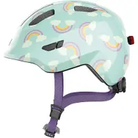 ABUS Smiley 3.0 Led - Cykelhjälm - Barn Blue Rainbow S (45 - 50 cm)