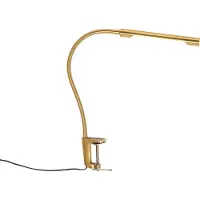 QAZQA Klämma skrivbordslampa mässing inkl LED med touch-dimmer - Lionard