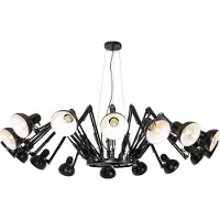 QAZQA Smart taklampa svart 16 lampor justerbar inkl. 16 Wifi A60 - Hobby Spinne