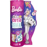 Barbie Cutie Reveal Dock, Hundkostym, 10 Överraskningar Inklusive Mini Husdjur & Färgändring