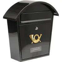 VOREL LETTER BOX 380 x 320 x 105 mm SVART