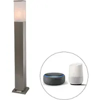 QAZQA Smart utomhuslampa 80 cm stål inkl WiFi P45 - Malios